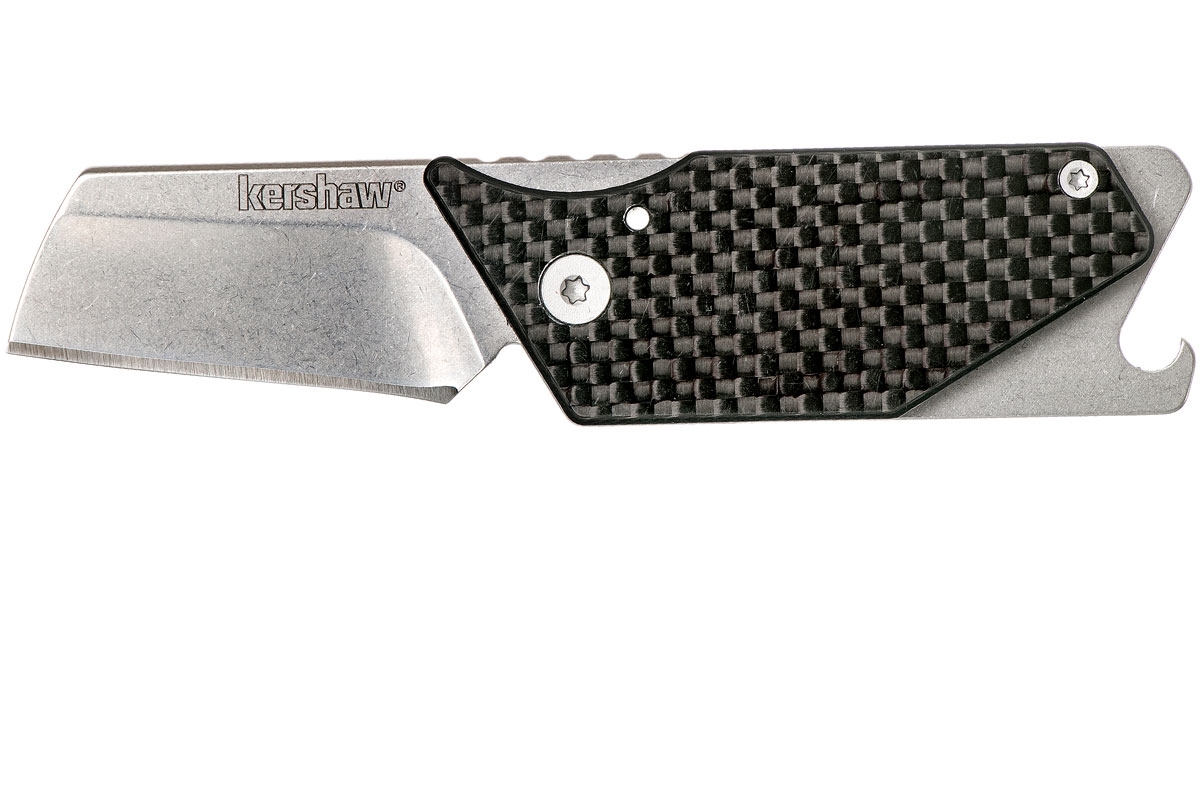 Складной нож Sinkevich Design Pub, Carbon Fiber - KERSHAW 4036CF, сталь клинка 8Cr13MoV (Stonewashed), рукоять карбон/сталь, чёрный - фото 5