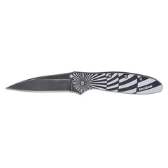 Фото Полуавтоматический складной нож Kershaw Leek Black-White Swirl, сталь Sandvik 14C28N, рукоять алюминий, черно-белый