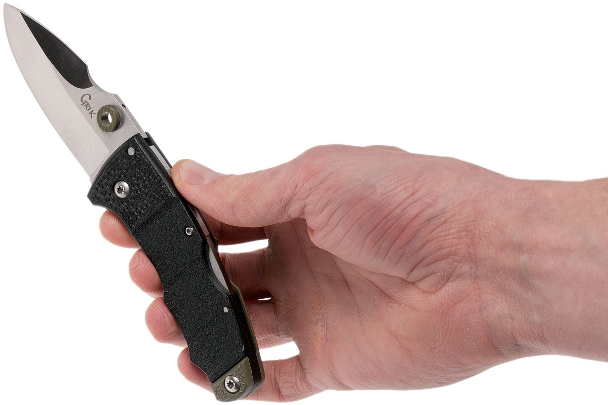 фото Складной нож grik - cold steel 28e, сталь aus-8a, рукоять gfn (термопластик) черно-зеленая