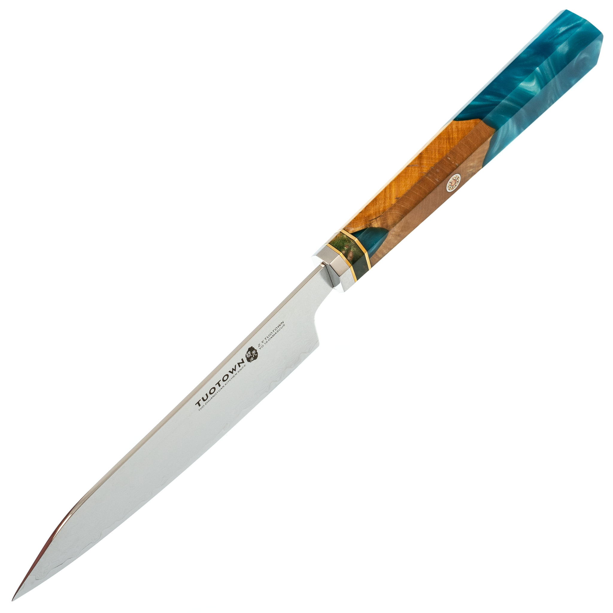 Кухонный нож Tuotown, сталь VG10, рукоять дерево/эпоксидка - фото 2