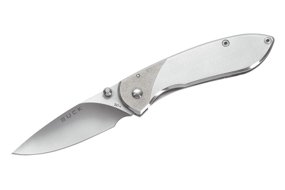 Нож складной 327 Nobleman - BUCK 0327SSS, сталь 420HC, рукоять нержавеющая сталь