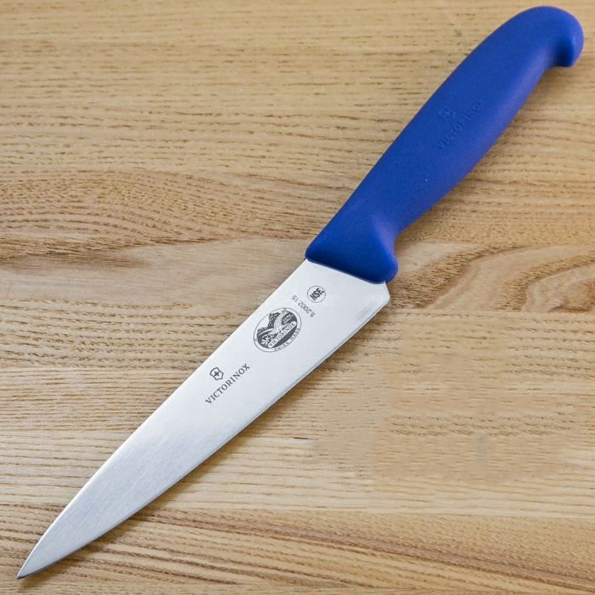 Кухонный нож Victorinox 5.2002.15, сталь X55CrMo14, рукоять TPE, синий - фото 9