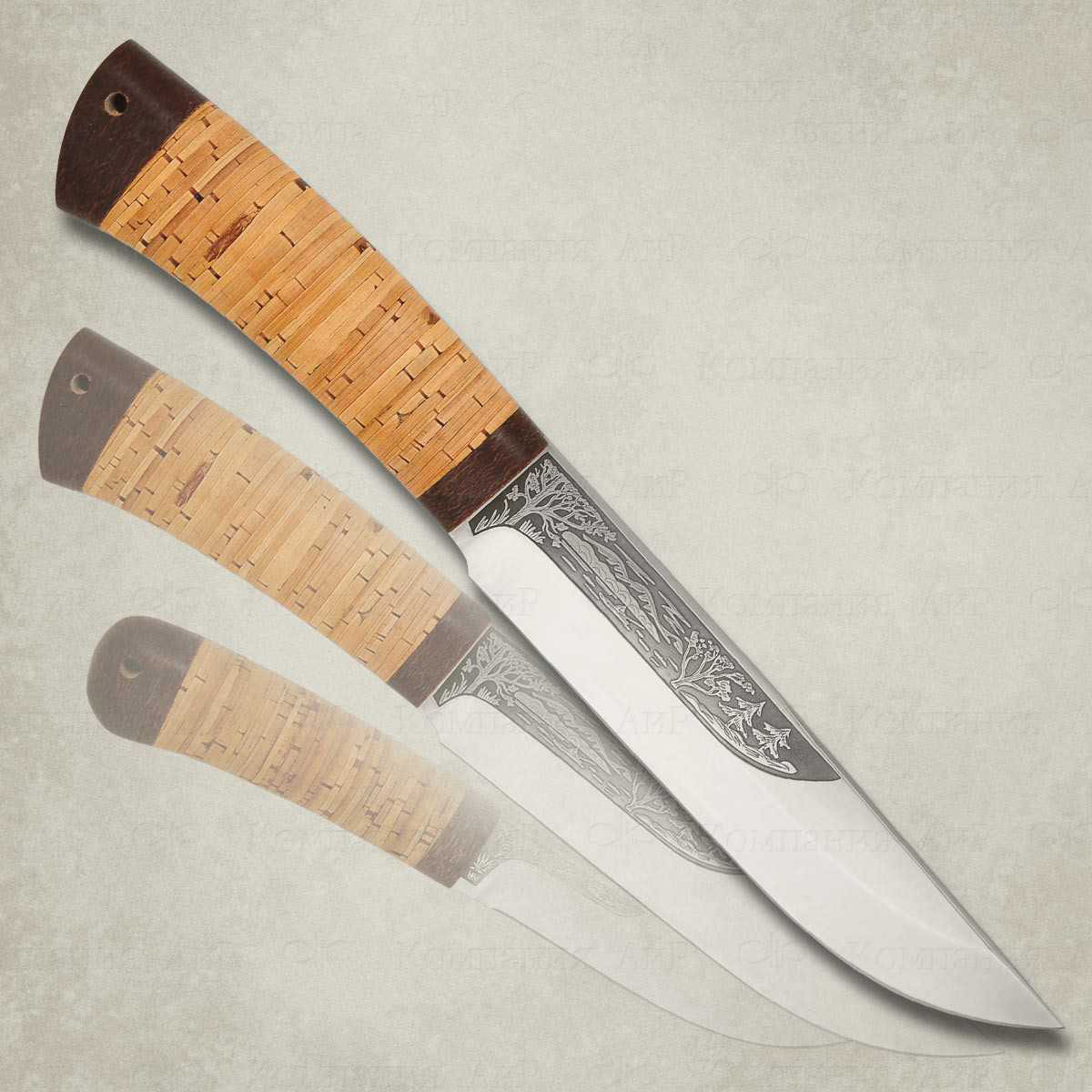 нож шашлычный малый аир береста 95х18 Нож Шашлычный большой, береста, 95х18