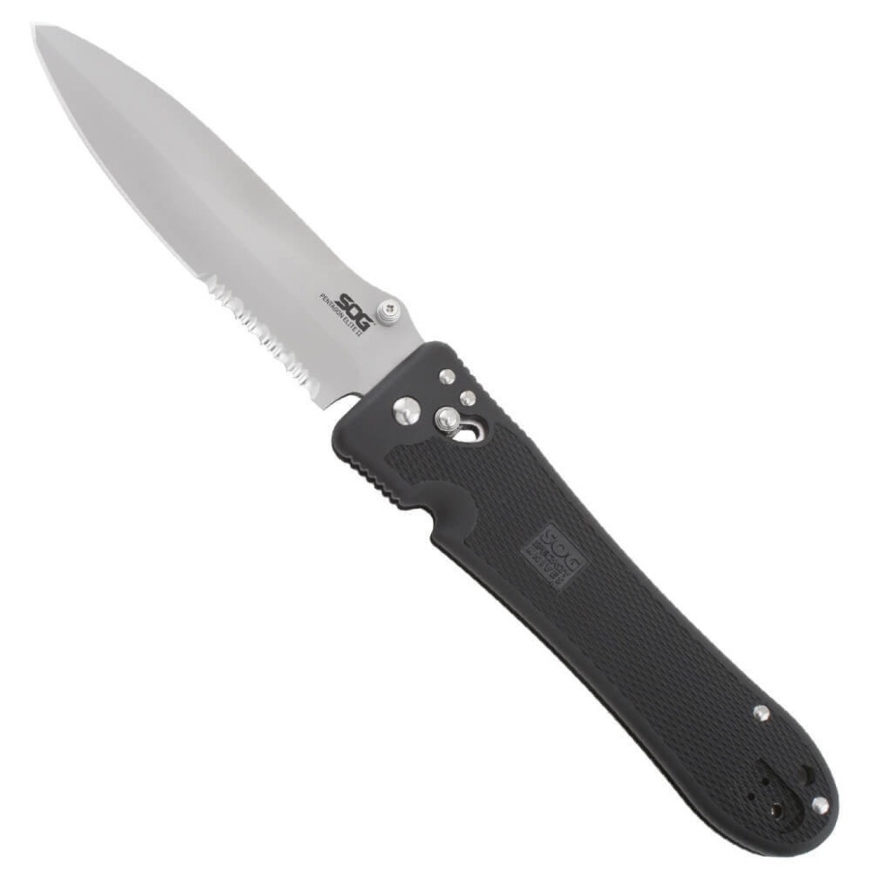 фото Складной нож pentagon elite ii - sog pe18 12.7 см, сталь vg-10, рукоять пластик grn