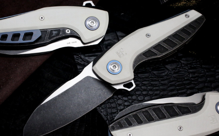 Складной нож CKF Aich, сталь M390, рукоять Titanium, G10