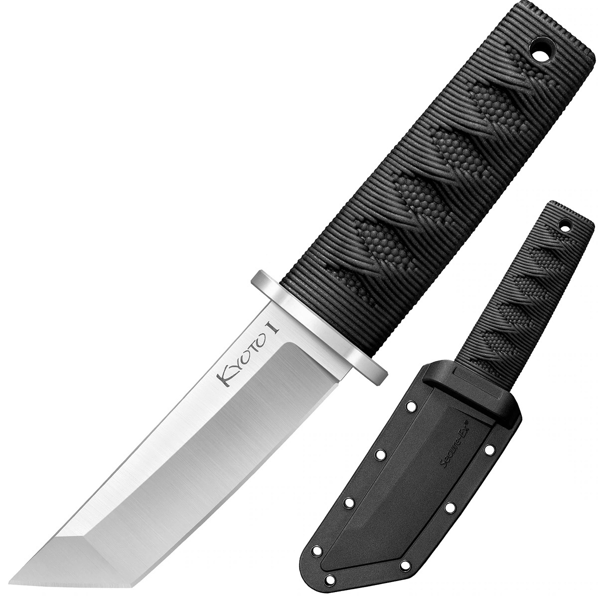 Нож с фиксированным клинком Cold Steel Kyoto I Tanto, сталь 8Cr13MoV, рукоять Kray-Ex, black