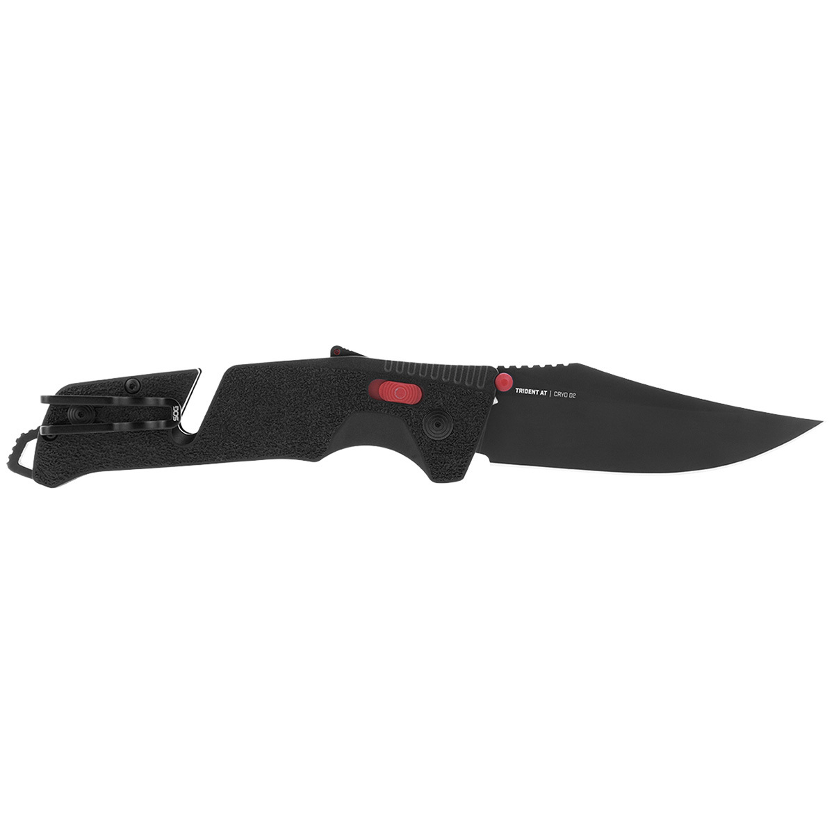 фото Полуавтоматический складной нож trident mk3 black-red, сталь d2, рукоять grn sog
