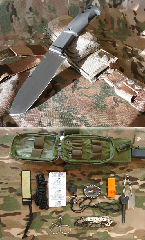 Нож с фиксированным клинком + набор для выживания Selvans, Desert Sheath - фото 2