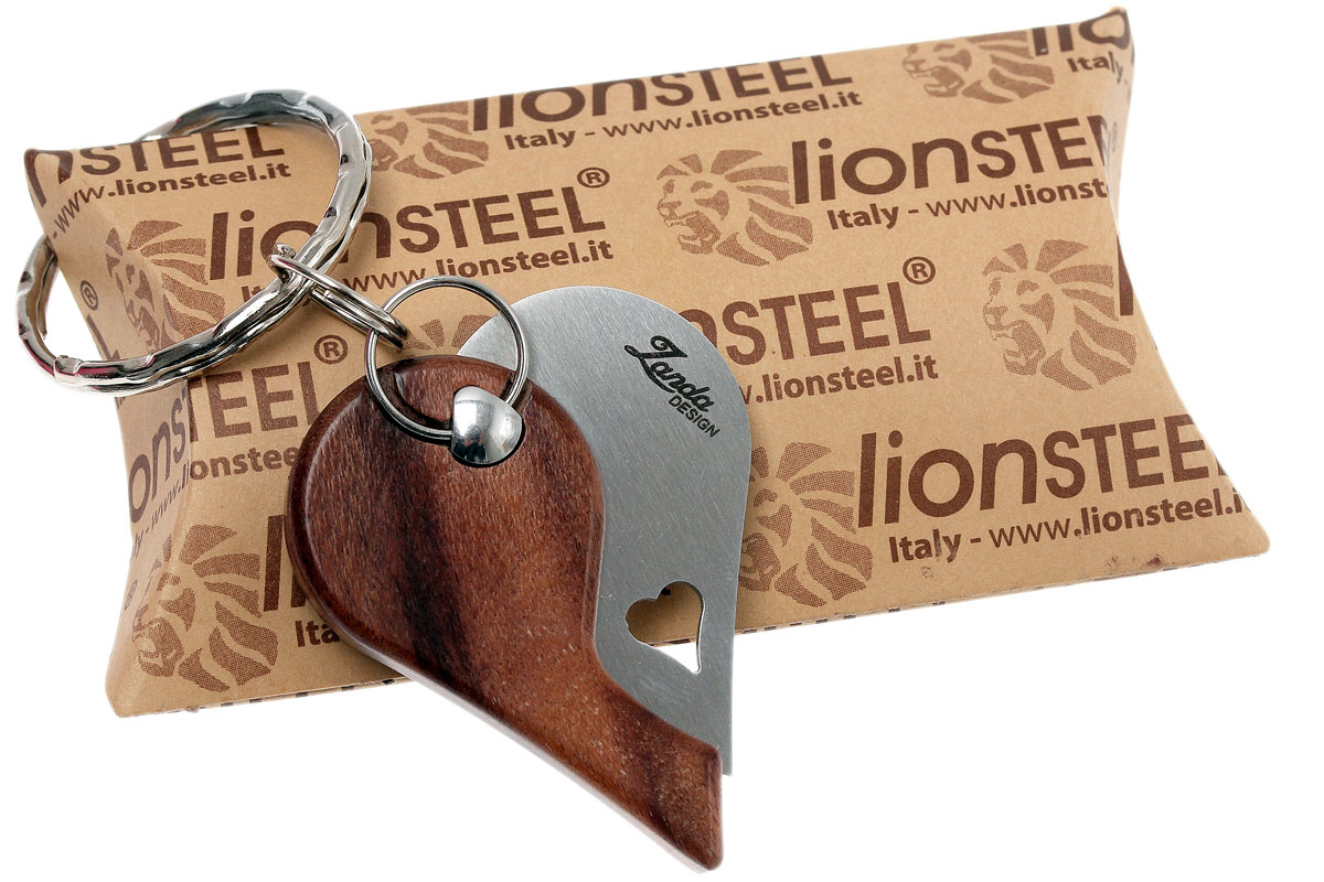 фото Нож-брелок lionsteel, сталь 440, lion beat santos wood pendant, палисандр, l/lb st lion steel