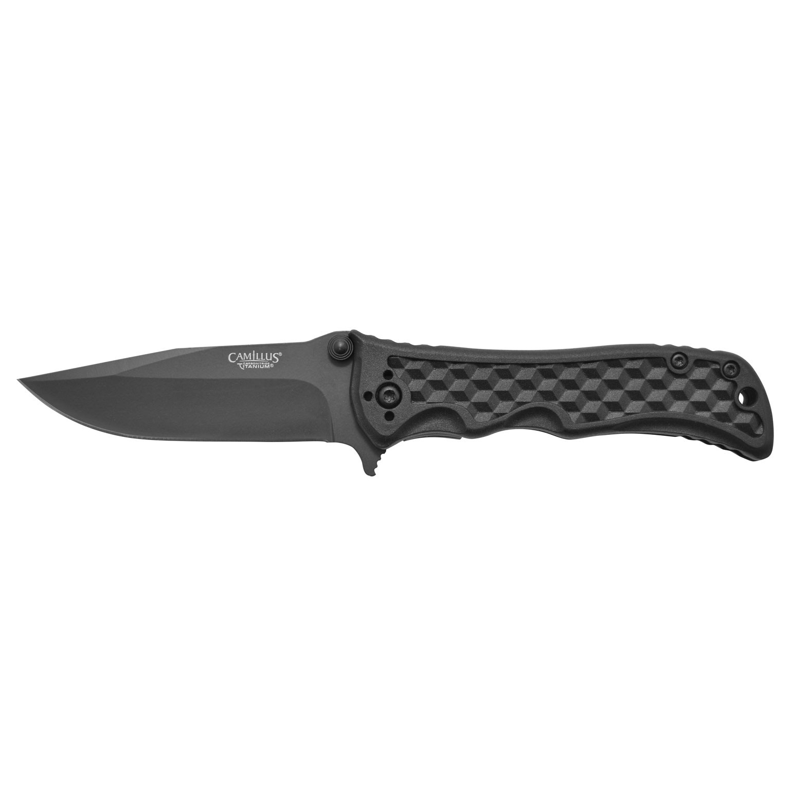 фото Складной нож camillus reverb 6.75", сталь aus-8, рукоять термопластик grn, чёрный