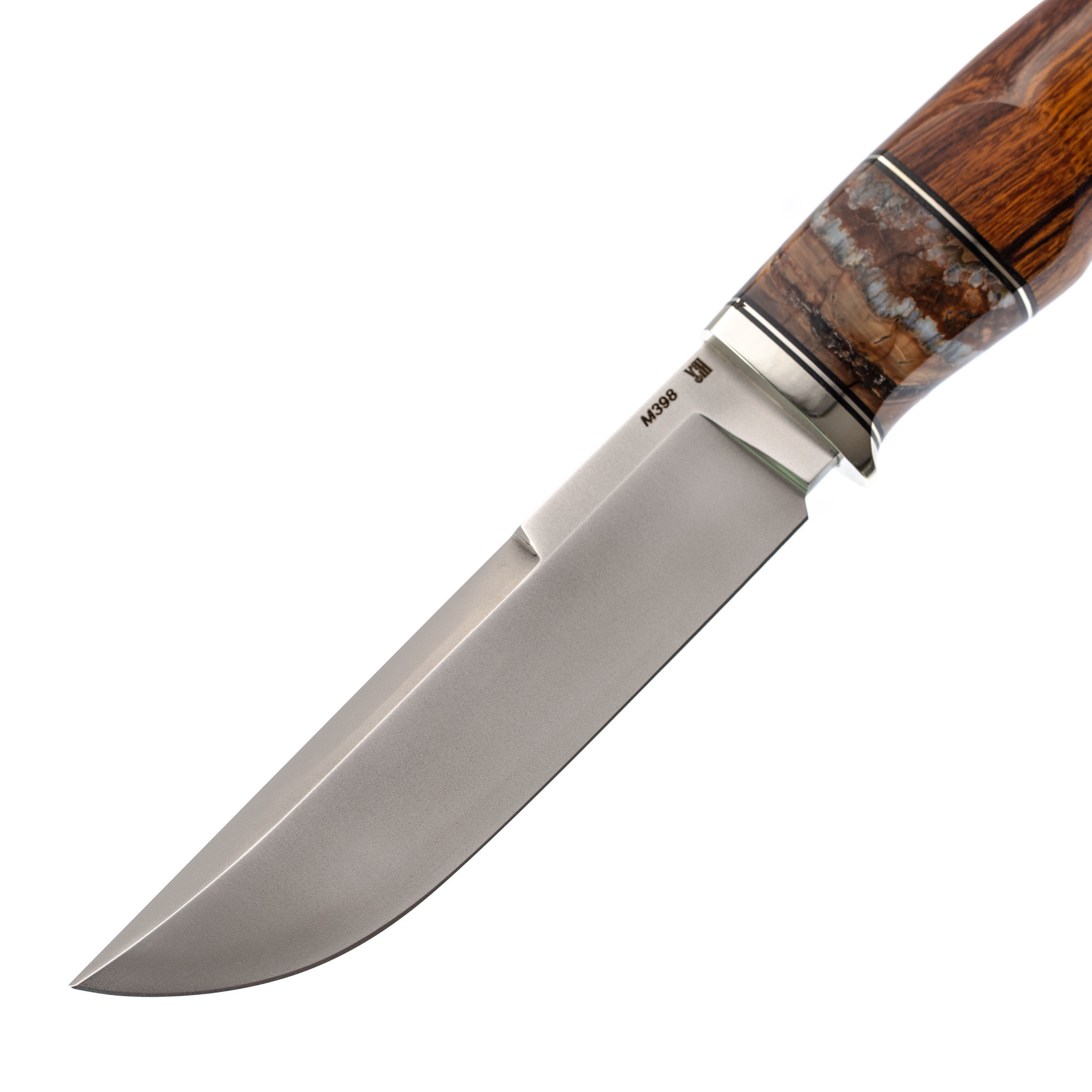Нож Фрегат, сталь M398, рукоять айронвуд, вставка зуб мамонта - фото 2