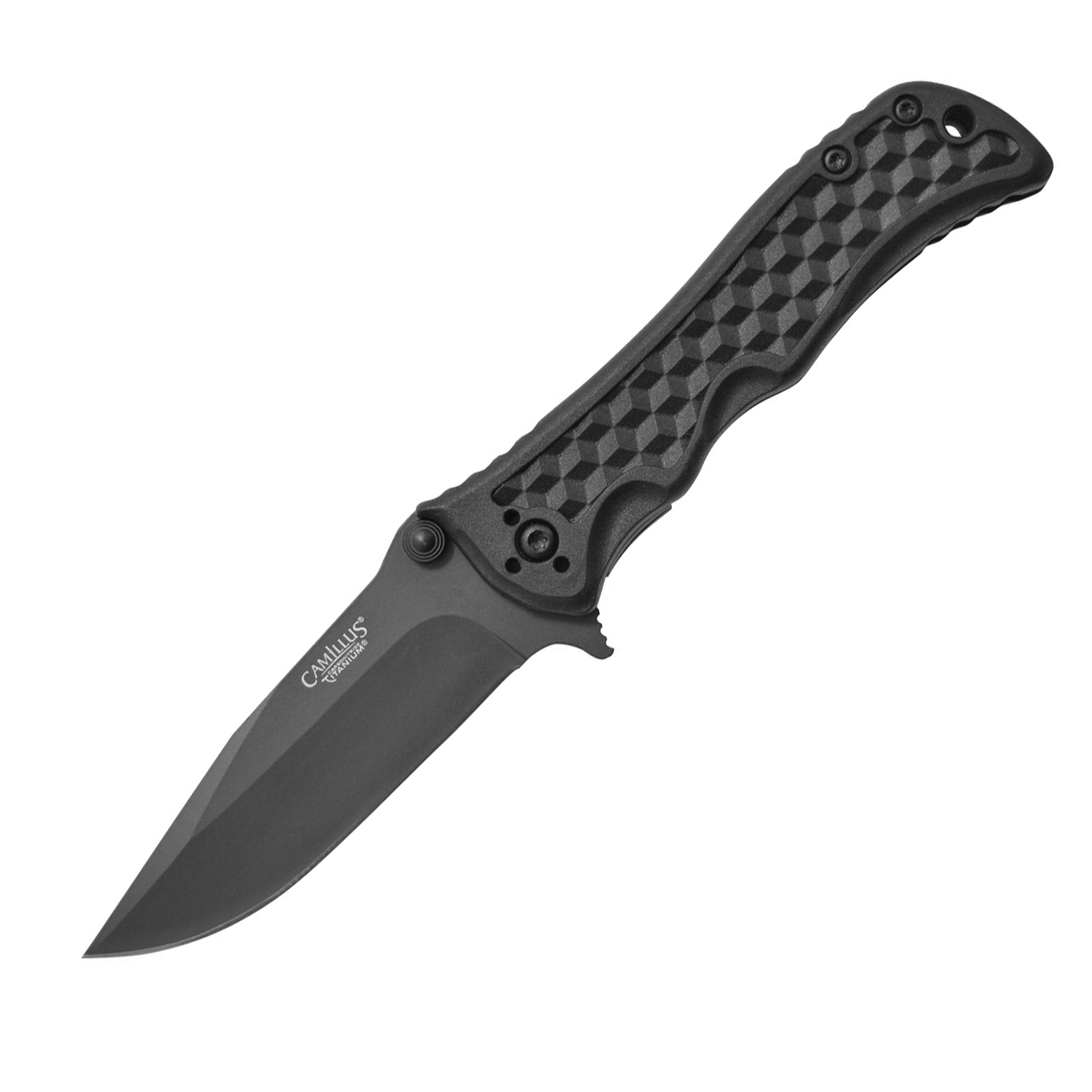фото Складной нож camillus reverb 6.75", сталь aus-8, рукоять термопластик grn, чёрный