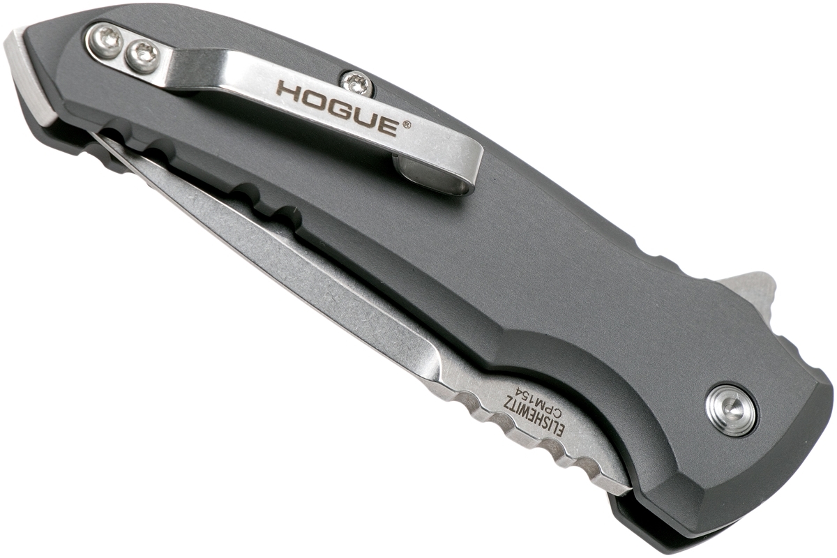 Складной нож X1-Microflip, Stone-Tumbled Crucible CPM® 154 Drop Point Blade, Matte Grey Aluminum Handle - фото 4