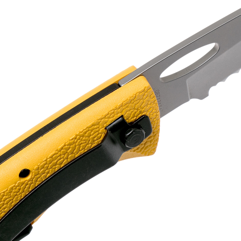 Складной нож Gerber E-Z Out Rescue, сталь 7Cr17MoV, рукоять термопластик GFN, жёлтый - фото 7
