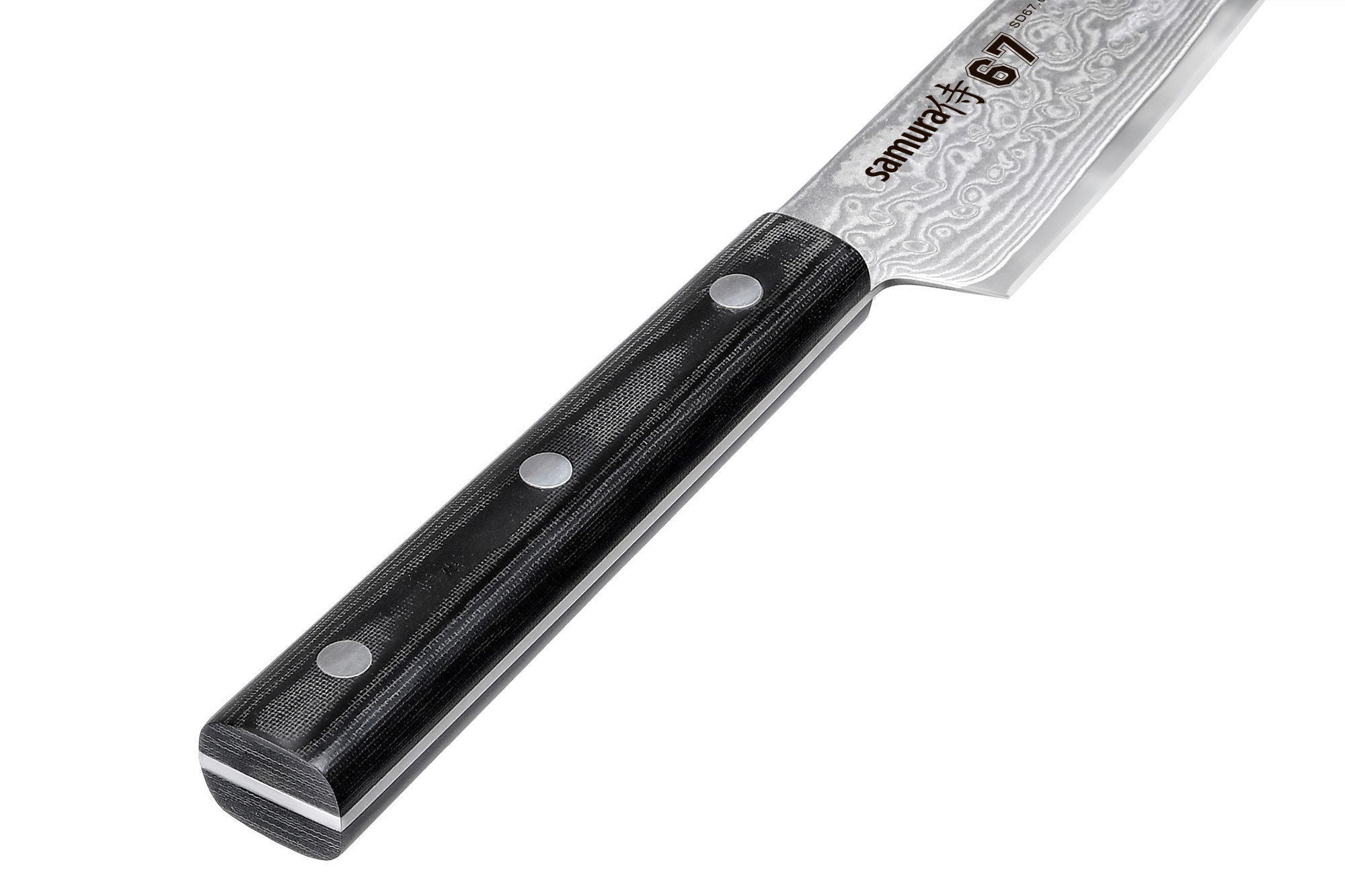 фото Нож кухонный "samura 67" универсальный 150 мм, дамаск 67 слоев, микарта