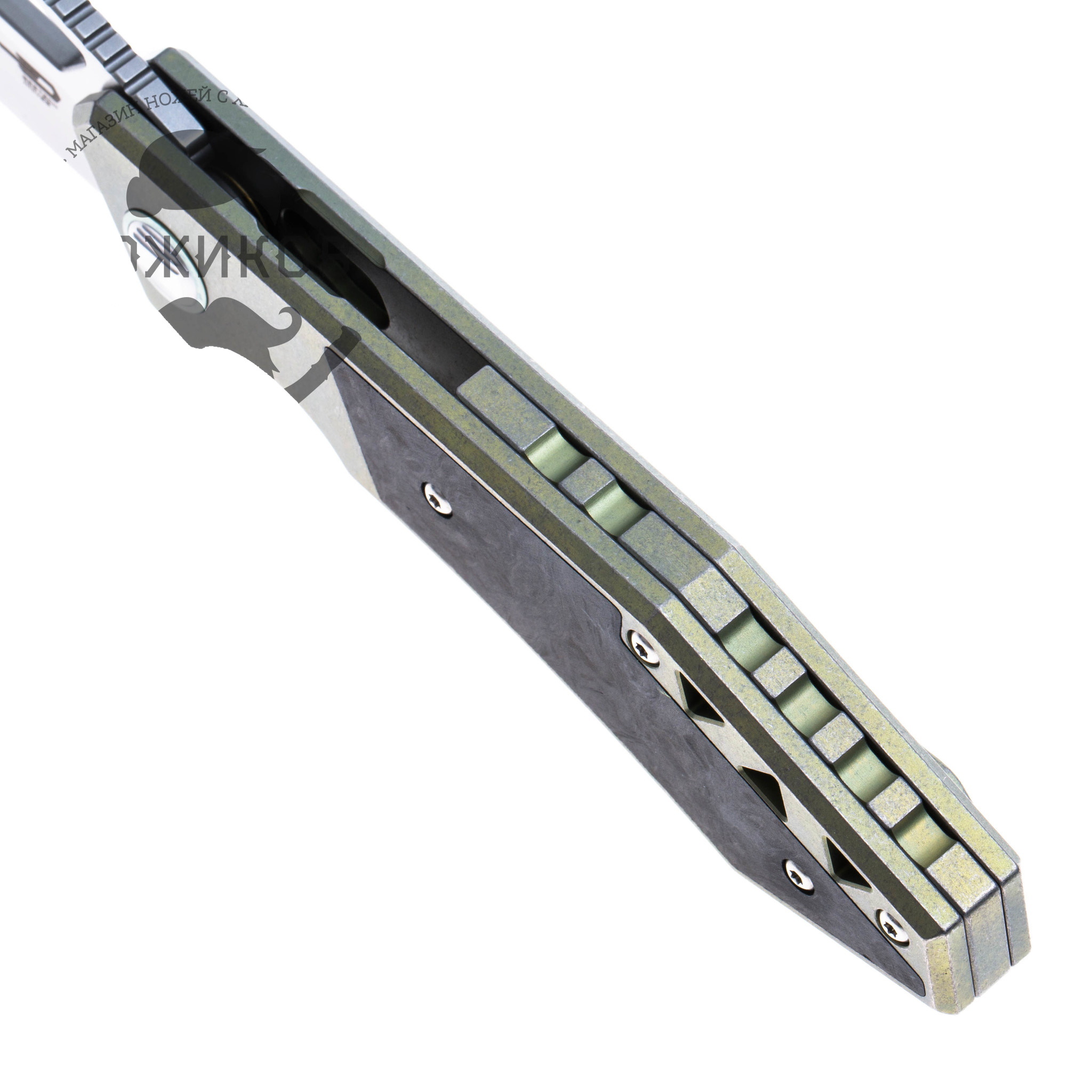 Складной нож Bestech Fractal BT1907B, сталь S35VN, рукоять титан - фото 6