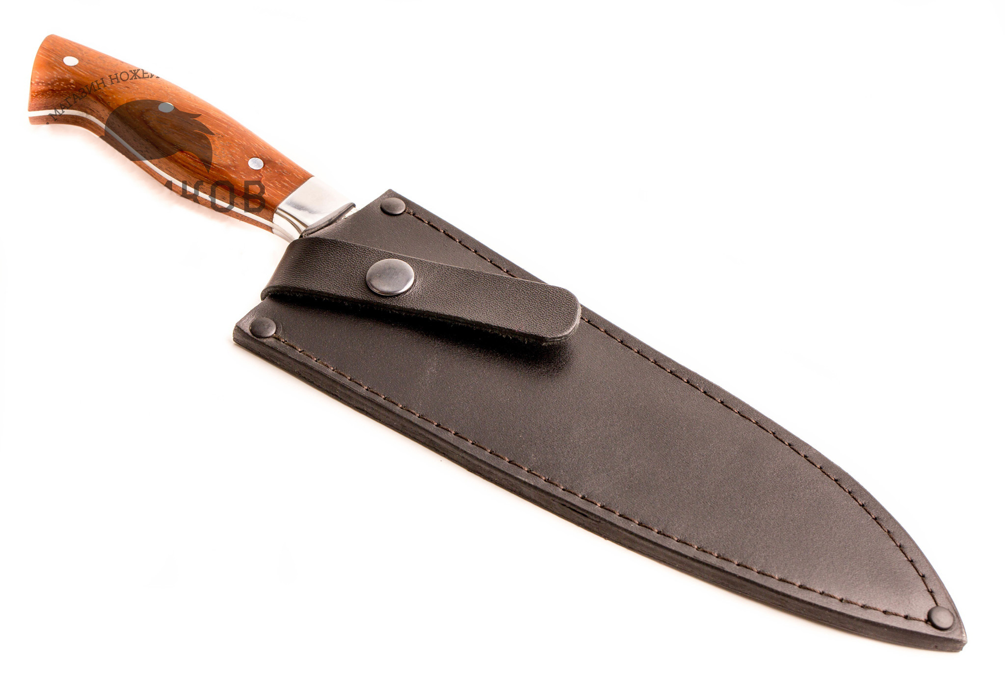 Нож кухонный Сантоку МТ-47, бубинго, сталь 95x18 от Ножиков