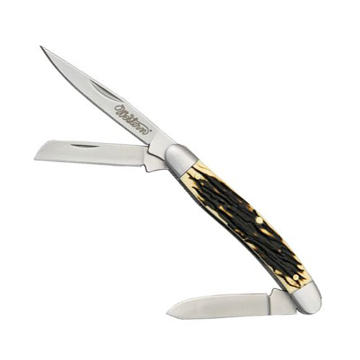 фото Нож складной camillus grandpa 3-blade, сталь 440а, рукоять carbon fiber, нержавеющая сталь