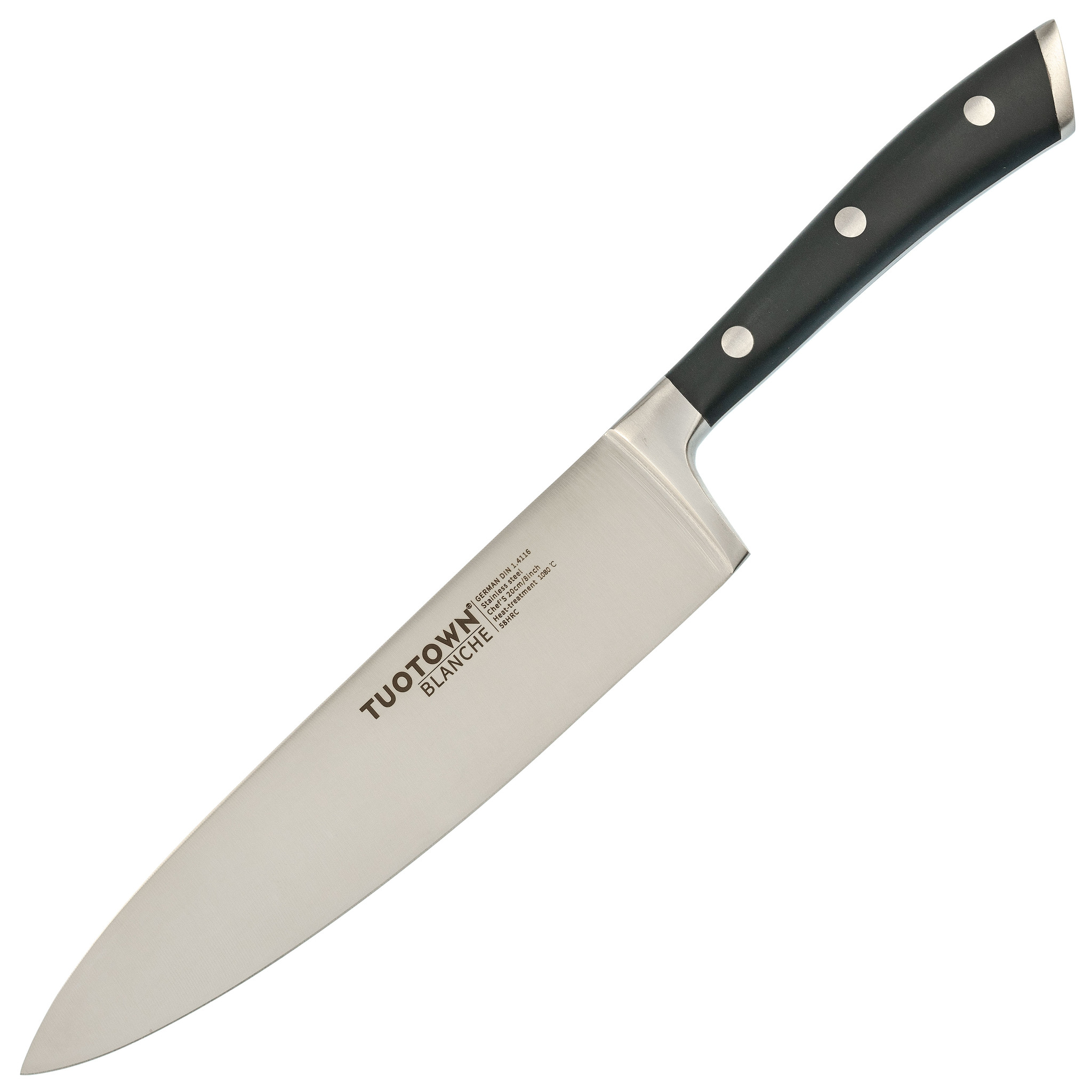 Кухонный нож Шеф Tuotown, серия BLANCHE, сталь 1.4116