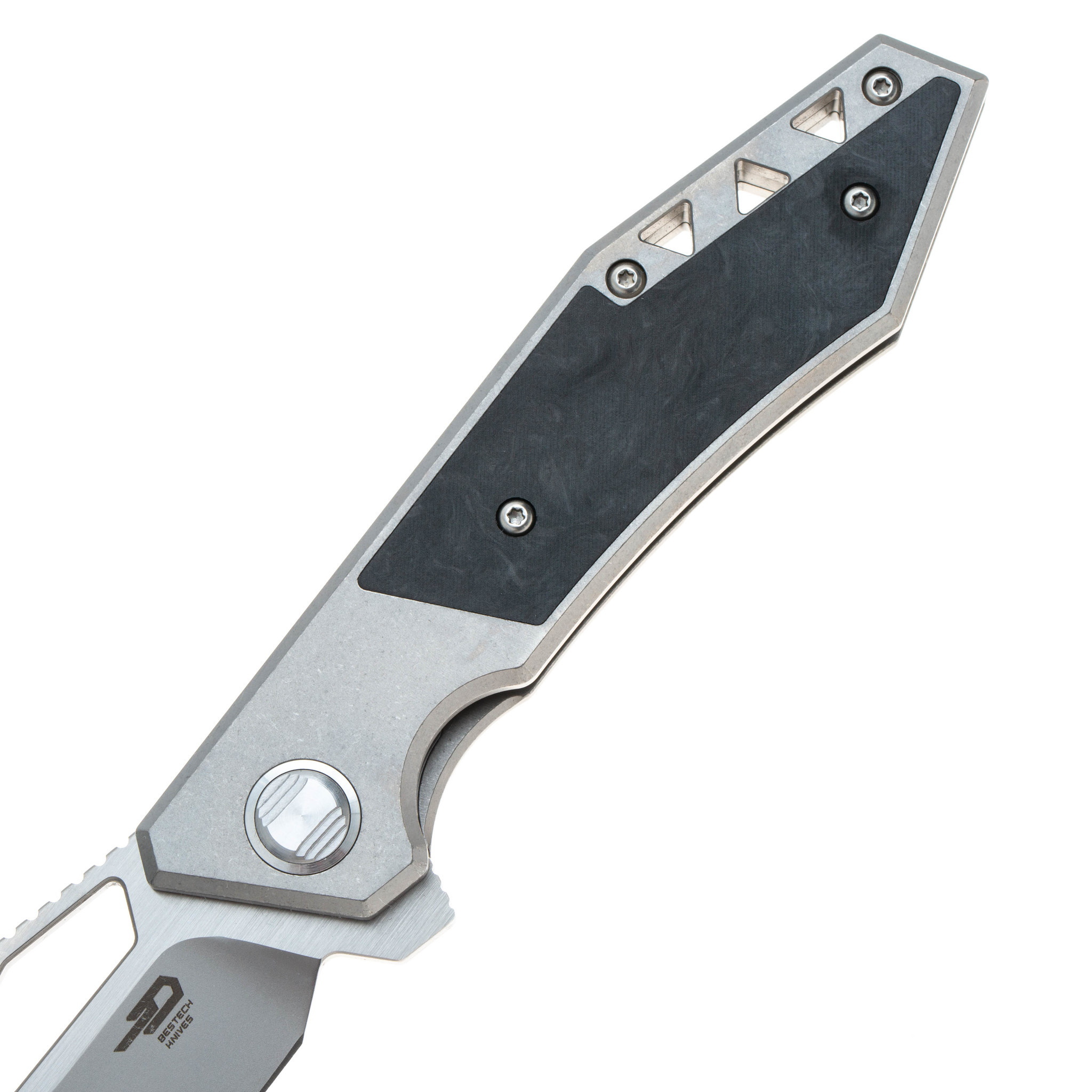 Складной нож Bestech Fractal BT1907A, сталь S35VN, рукоять титан - фото 2