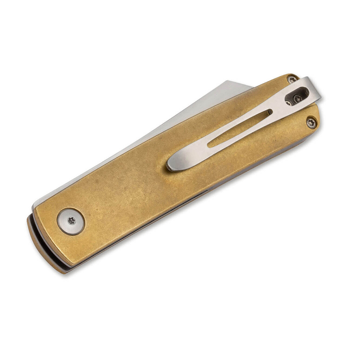 фото Складной нож boker tenshi brass, сталь vg-10, рукоять латунь