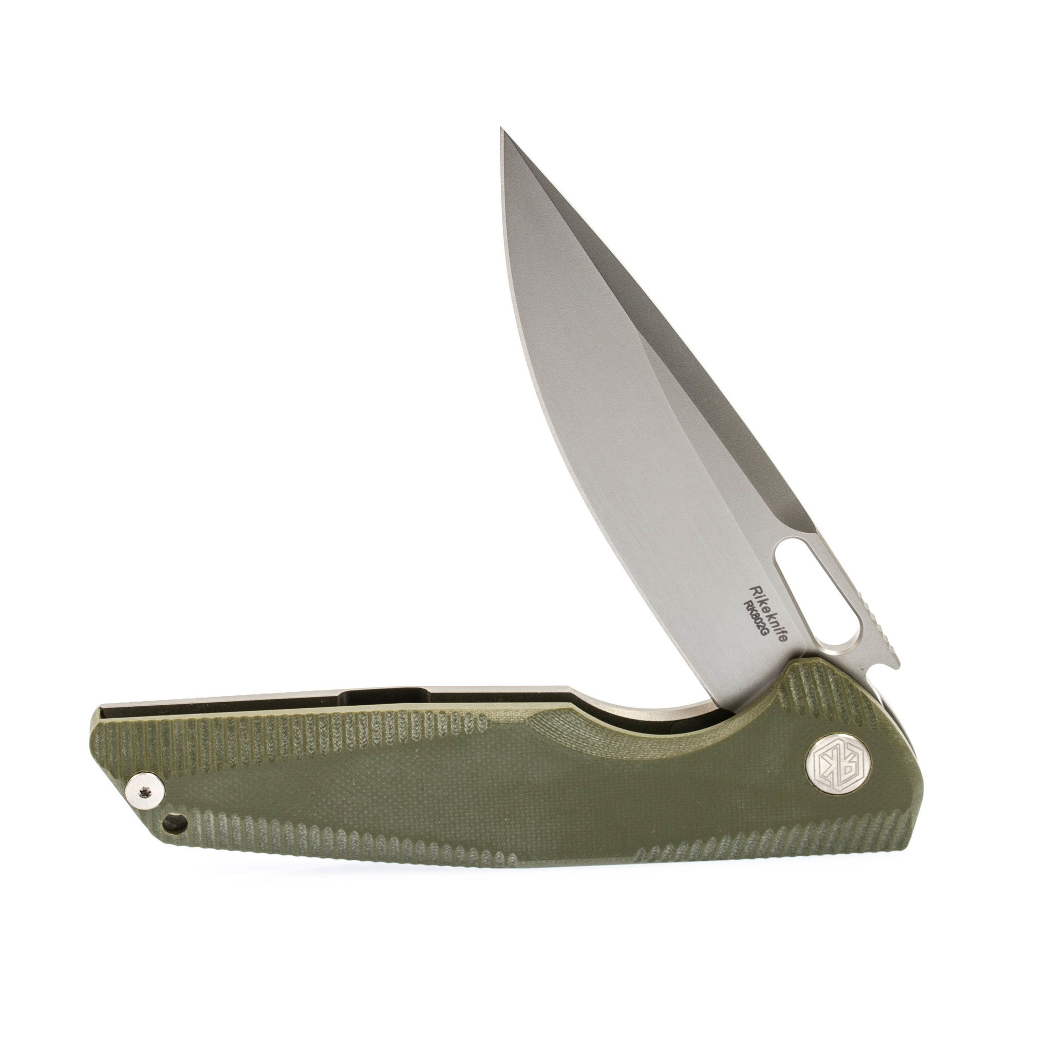 Складной нож Rikeknife RK802G Green, сталь 154CM, титан/G10 от Ножиков