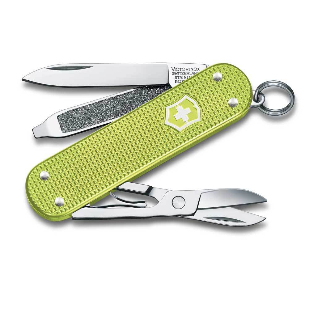 Нож перочинный Victorinox Classic Alox SD Colors, Lime Twist (0.6221.241G) лаймовый, 58 мм 7 функций нож перочинный victorinox climber luzern 91 мм 14 функций