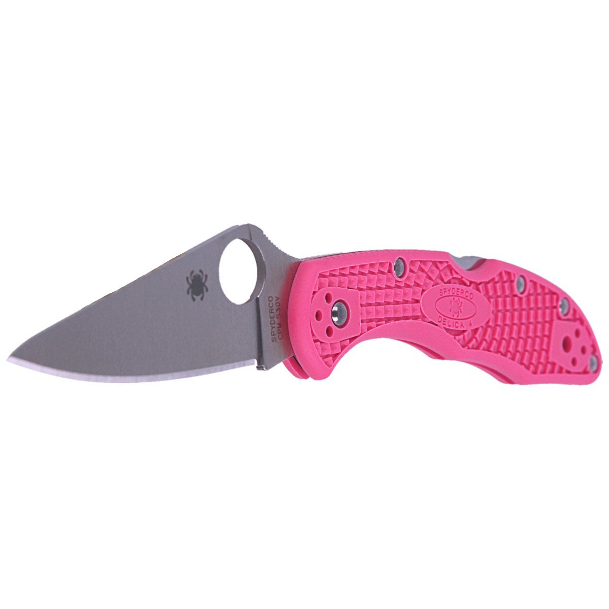 фото Складной нож spyderco delica 4 сталь s30v, рукоять pink frn