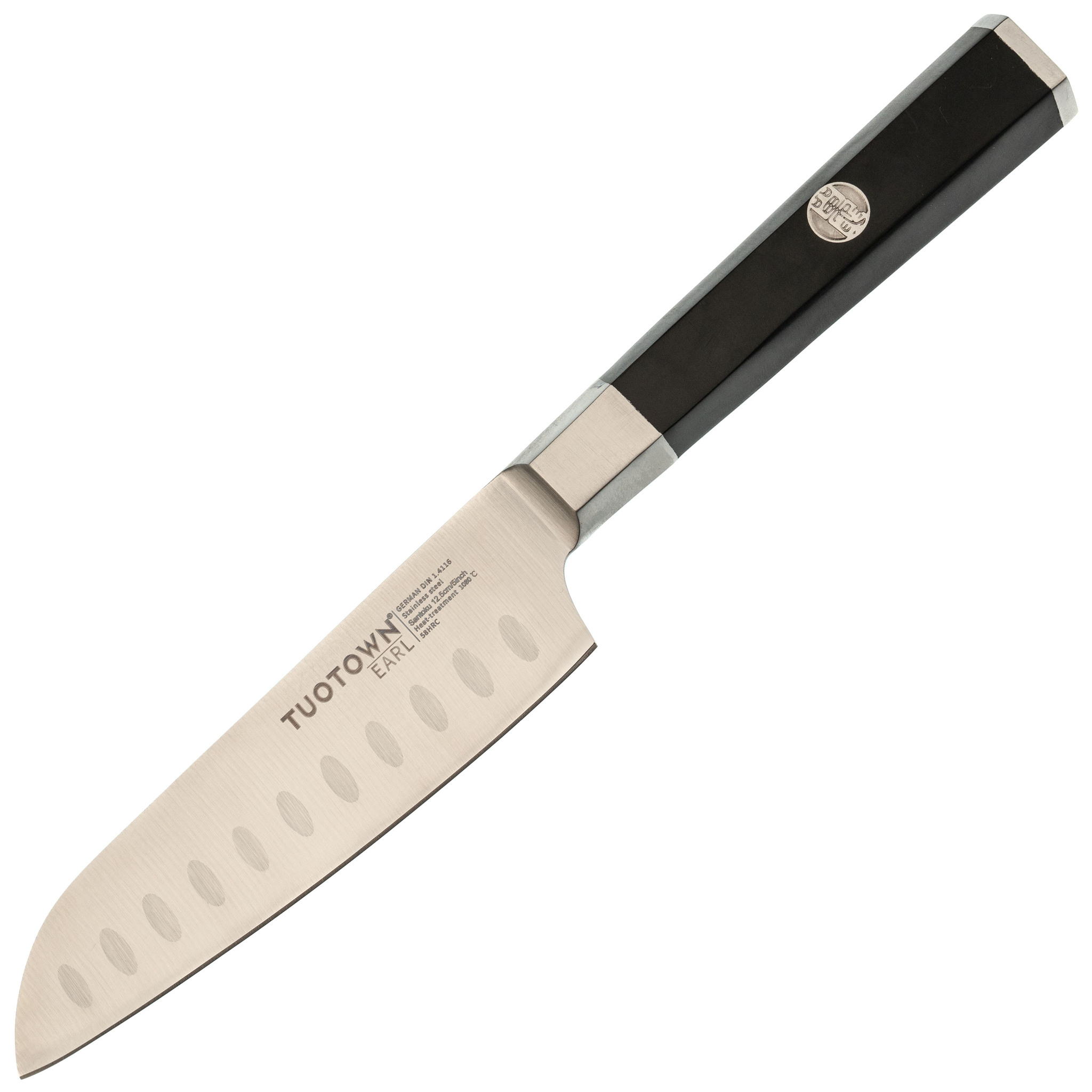 Кухонный нож сантоку Tuotown, сталь 1.4116, 13 см - фото 1