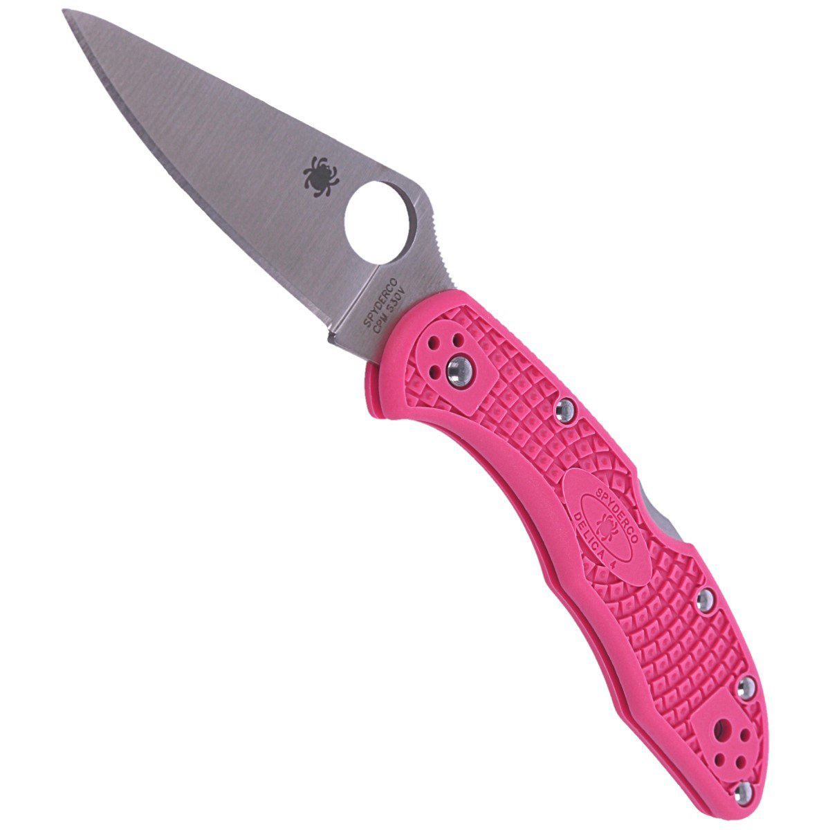 фото Складной нож spyderco delica 4 сталь s30v, рукоять pink frn