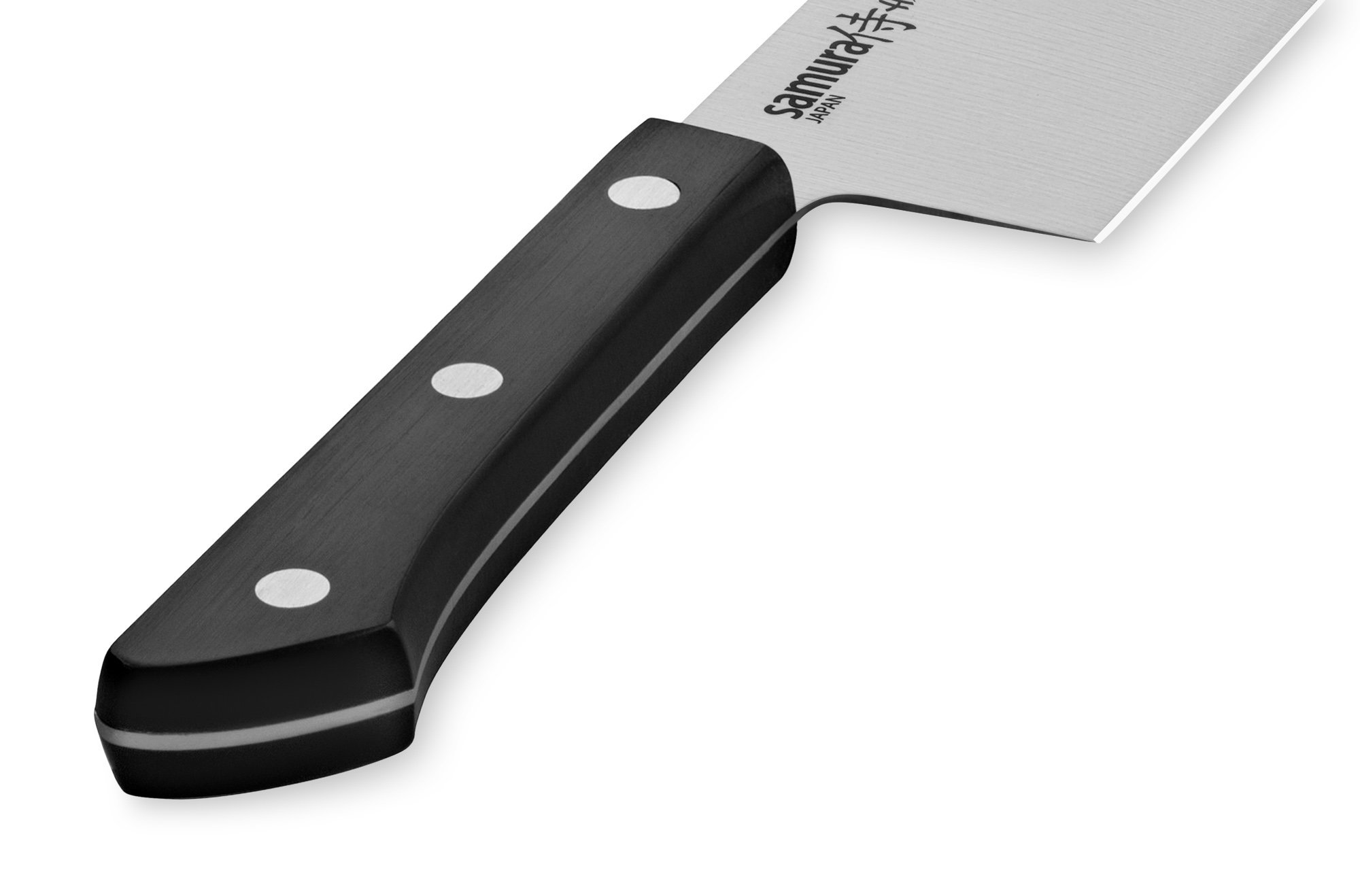 фото Нож кухонный овощной накири samura "harakiri" (shr-0043b) 170 мм, сталь aus-8, рукоять abs пластик, чёрный
