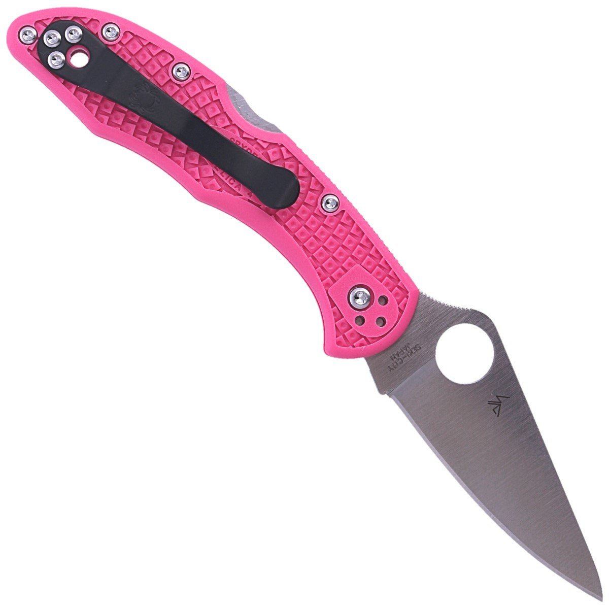 фото Складной нож spyderco delica 4 сталь s30v, рукоять pink frn