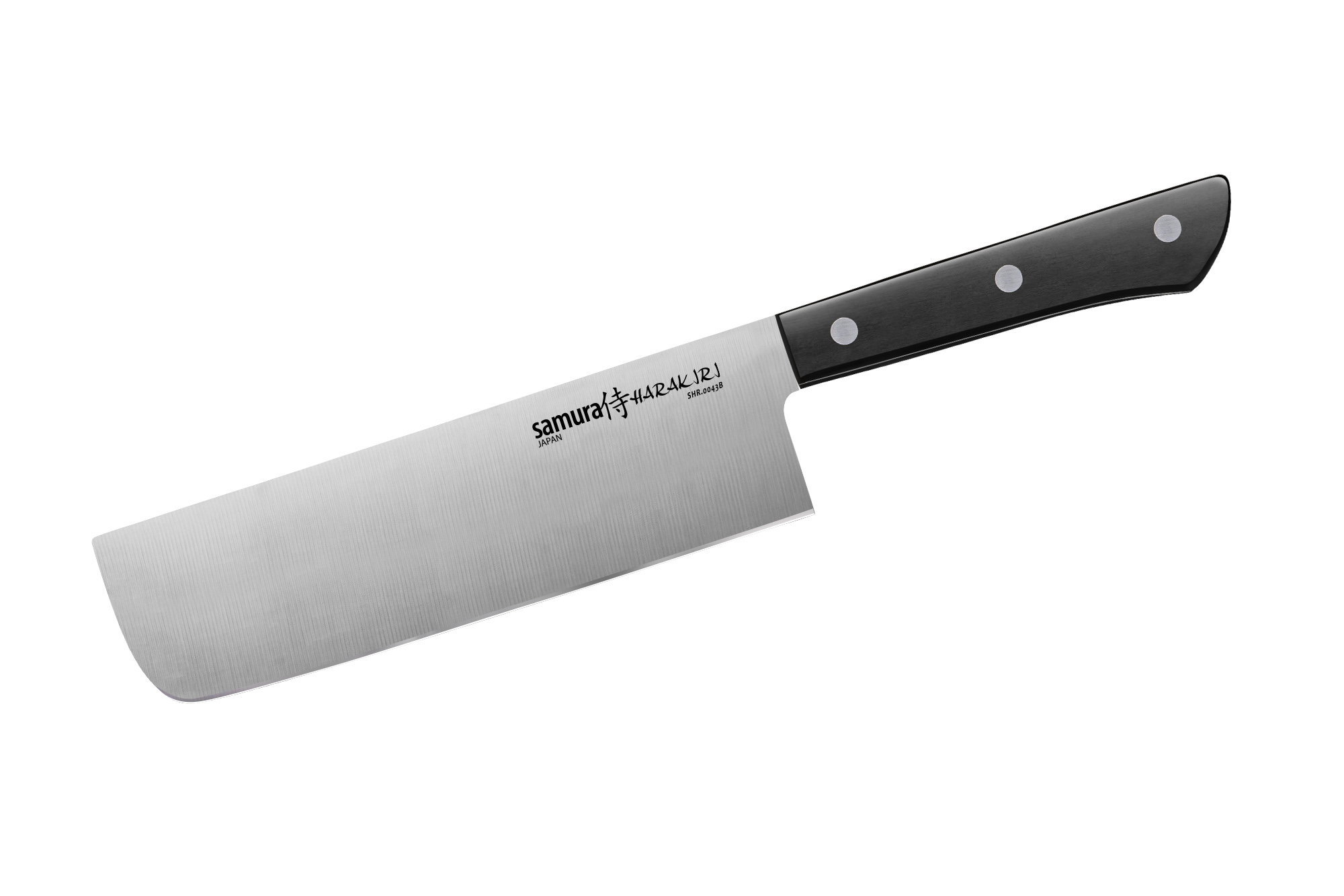 нож кухонный шеф samura harakiri shr 0085b 208 мм сталь aus 8 рукоять abs пластик чёрный Нож кухонный овощной накири Samura 