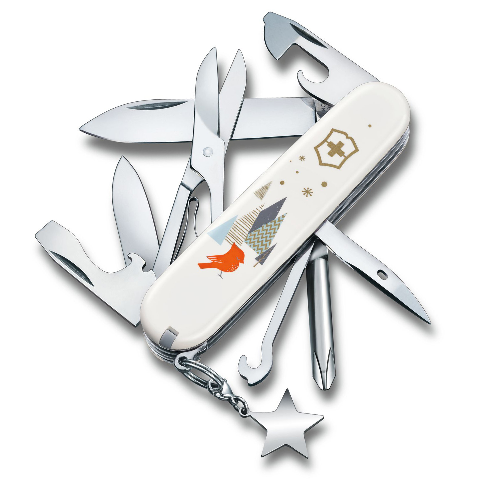 Нож перочинный Victorinox Super Tinker Winter Magic (1.4703.7E1), 91 мм, 15 функций - фото 1