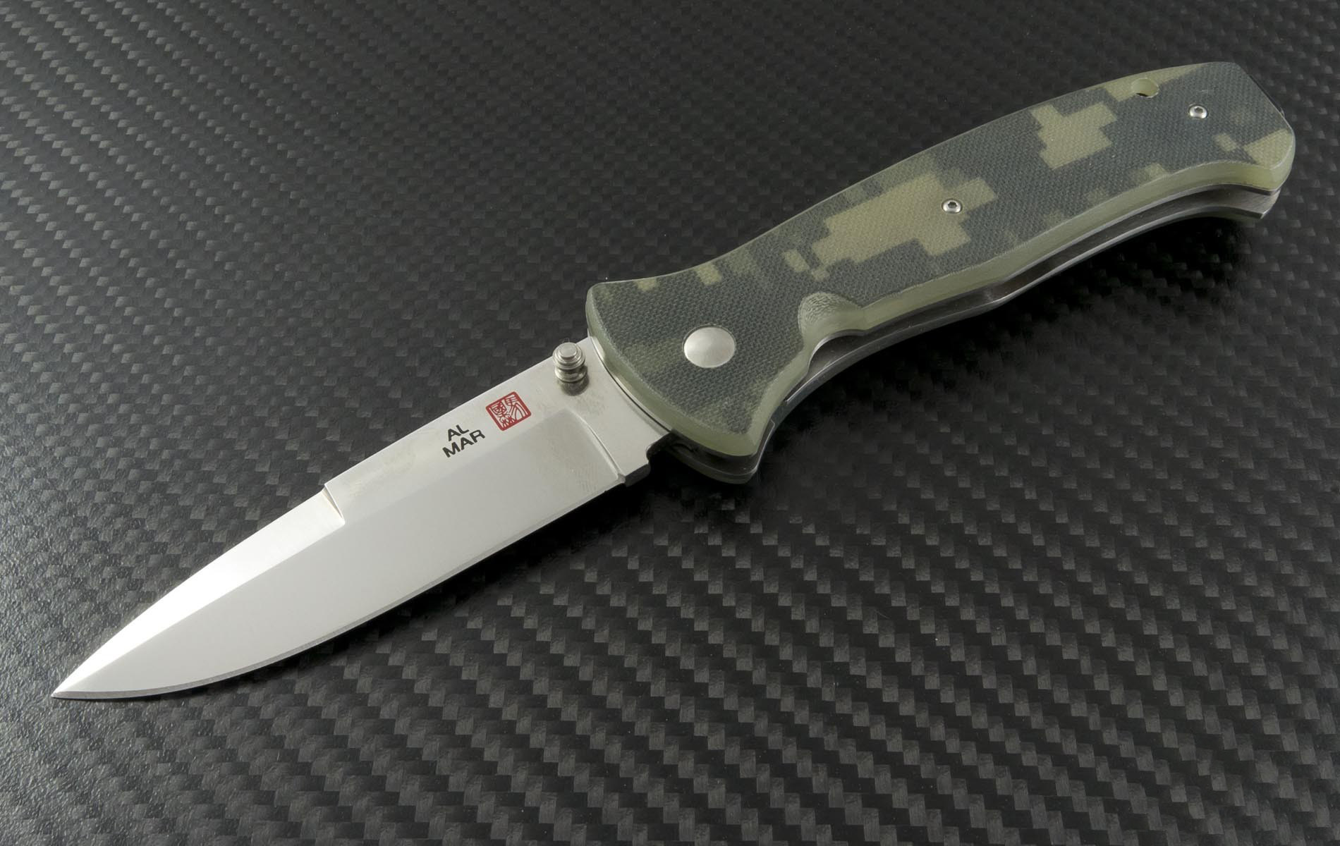 фото Нож складной al mar sere 2000™, сталь vg-10 satin finish, рукоять стеклотекстолит g-10 al mar knives