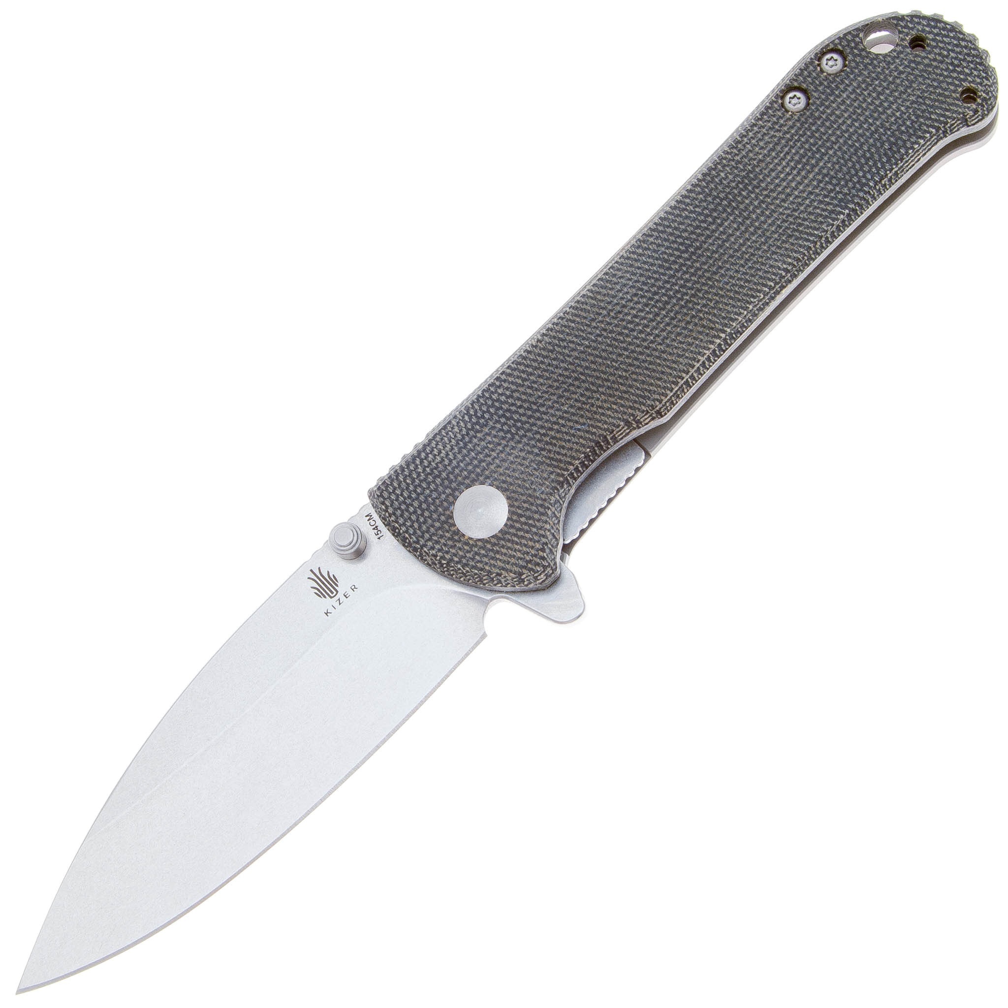 Складной нож Kizer Coniferous, сталь 154CM, рукоять микарта/титан - фото 1