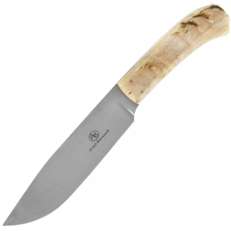 Нож с фиксированным клинком Arno Bernard Elephant, сталь N690, рукоять рог барана нож с фиксированным клинком gerber river shorty