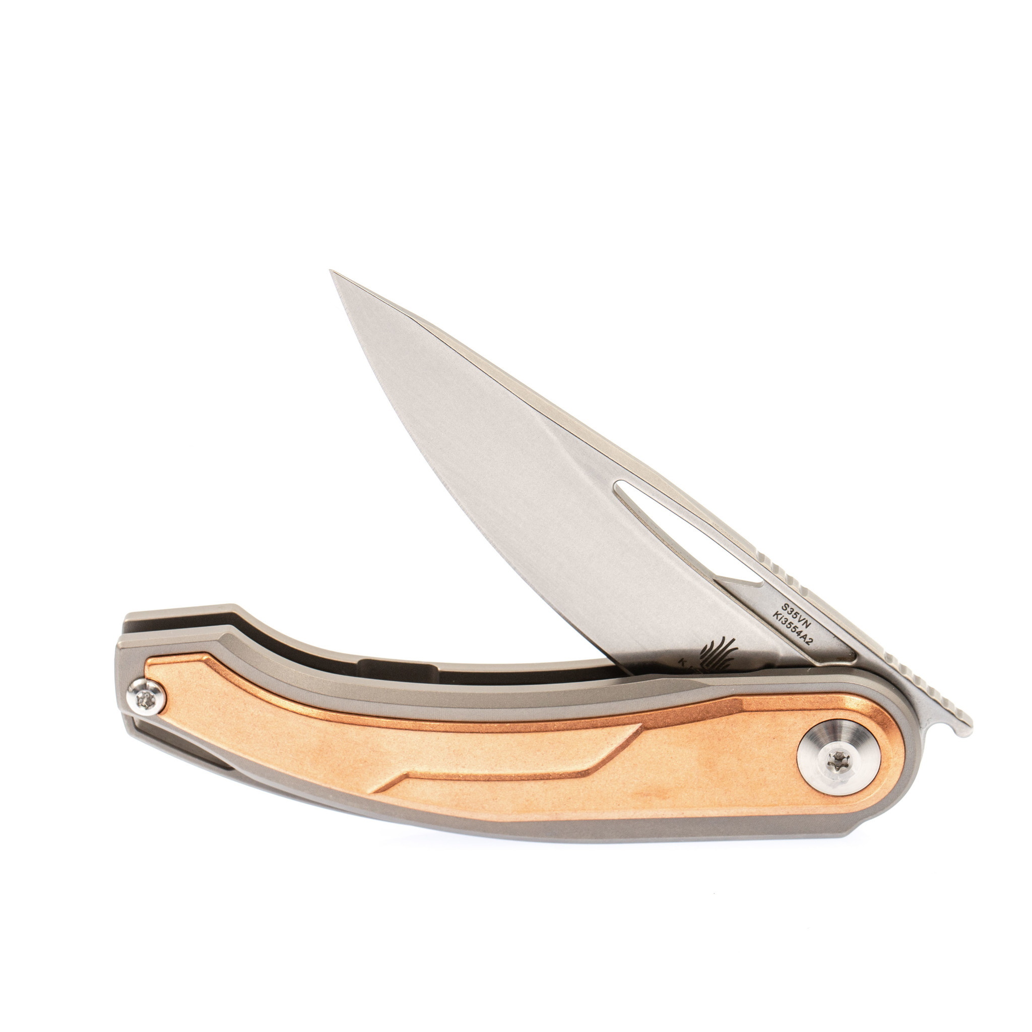 Складной нож Kizer Apus, сталь CPM S35VN, рукоять титан/ Bronze Carbon - фото 7