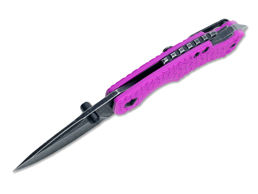 Нож складной Shuffle - KERSHAW 8700PURBW, сталь 8Cr13MoV c покрытием BlackWash™, рукоять текстурированный термопластик GFN фиолетового цвета - фото 2