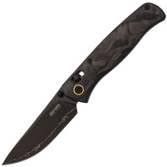 Фото Складной нож SRM Medal 255L-FB2, сталь 140Cr, рукоять измельчённый карбон, черный
