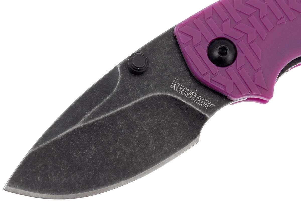 Нож складной Shuffle - KERSHAW 8700PURBW, сталь 8Cr13MoV c покрытием BlackWash™, рукоять текстурированный термопластик GFN фиолетового цвета - фото 5