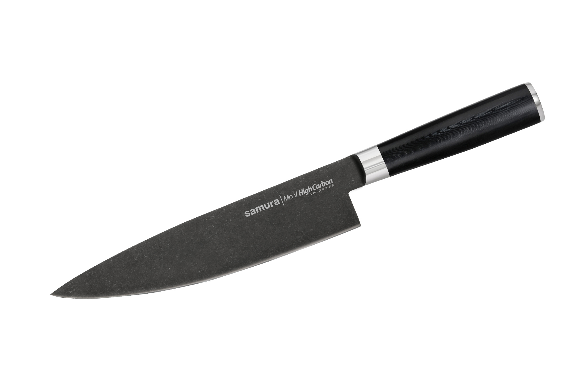Поварской кухонный шеф-нож Samura Mo-V Stonewash 200 мм, сталь AUS-8, рукоять G10