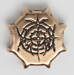 Фото Бусина для темляка Шаманский бубен, бронза