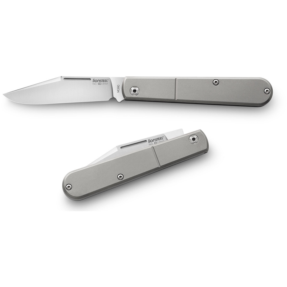

Складной нож LionSteel Barlow Slim Shuffler, сталь M390, рукоять титан