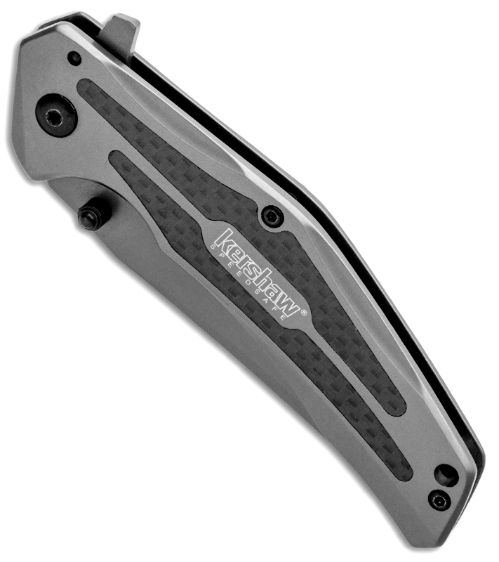 Складной полуавтоматический нож Kershaw Duojet K8300, сталь 8Cr13MoV, рукоять нержавеющая сталь/карбон - фото 7