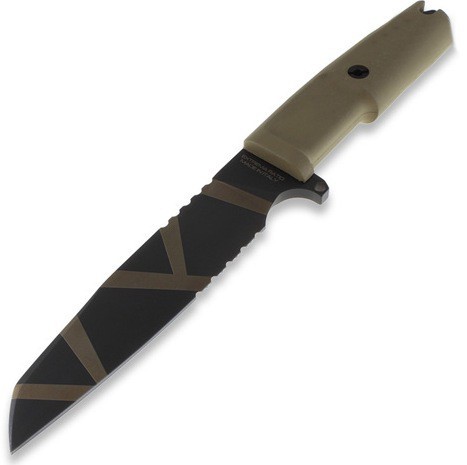 Нож с фиксированным клинком Extrema Ratio Task Desert Warfare 1/3 Serrated, сталь Bhler N690, рукоять прорезиненный форпрен - фото 2