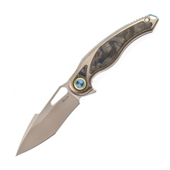 Фото Нож складной Rikeknife Unicorn, сталь M390, Blue Carbon