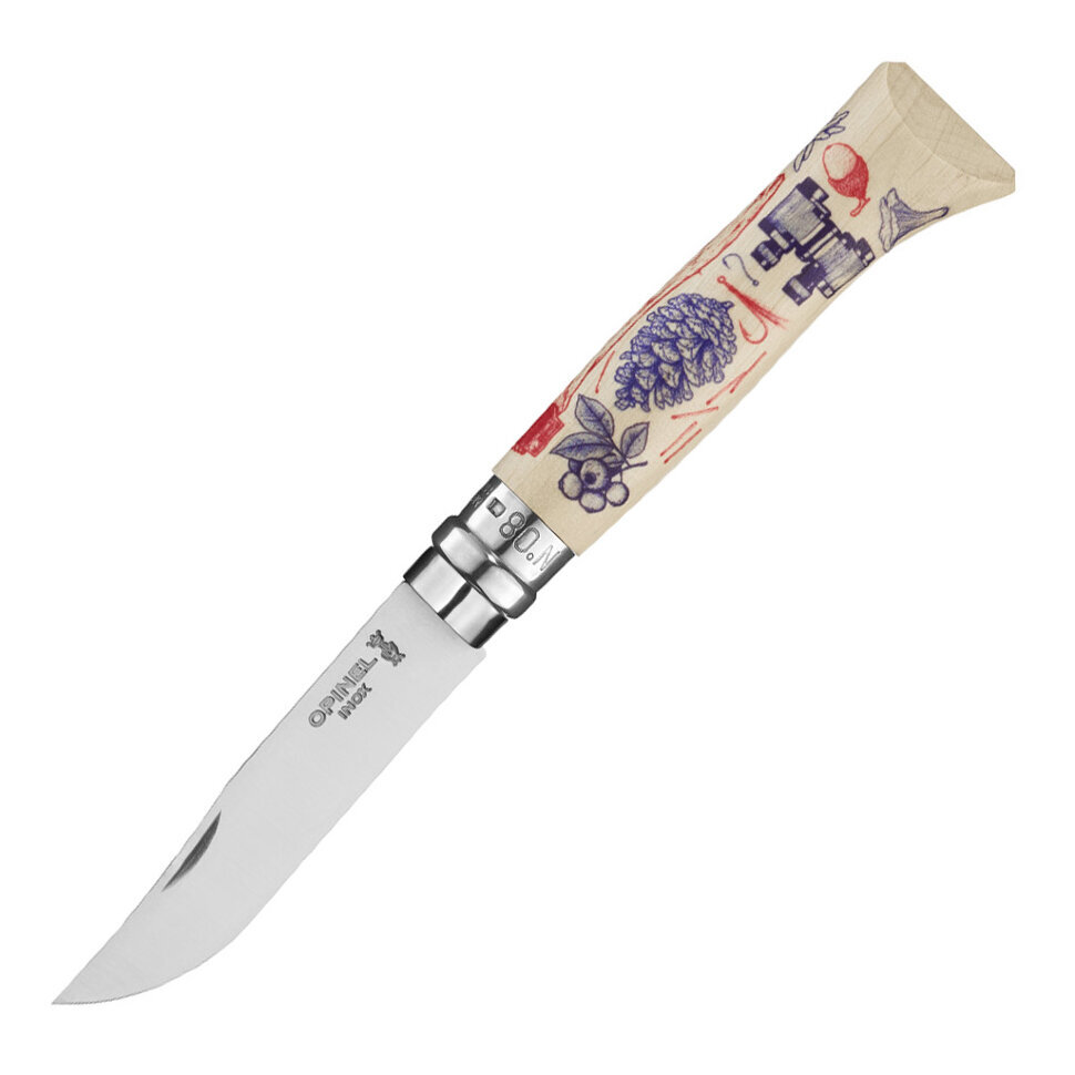 Складной нож Opinel №8 Escapade Bivouac, нержавеющая сталь, дерево