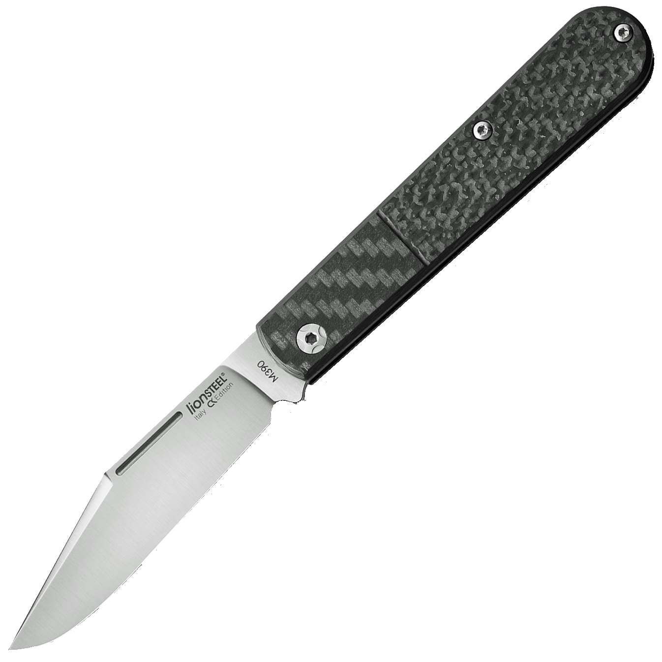 Складной нож LionSteel Barlow Shuffler, сталь M390, рукоять карбон