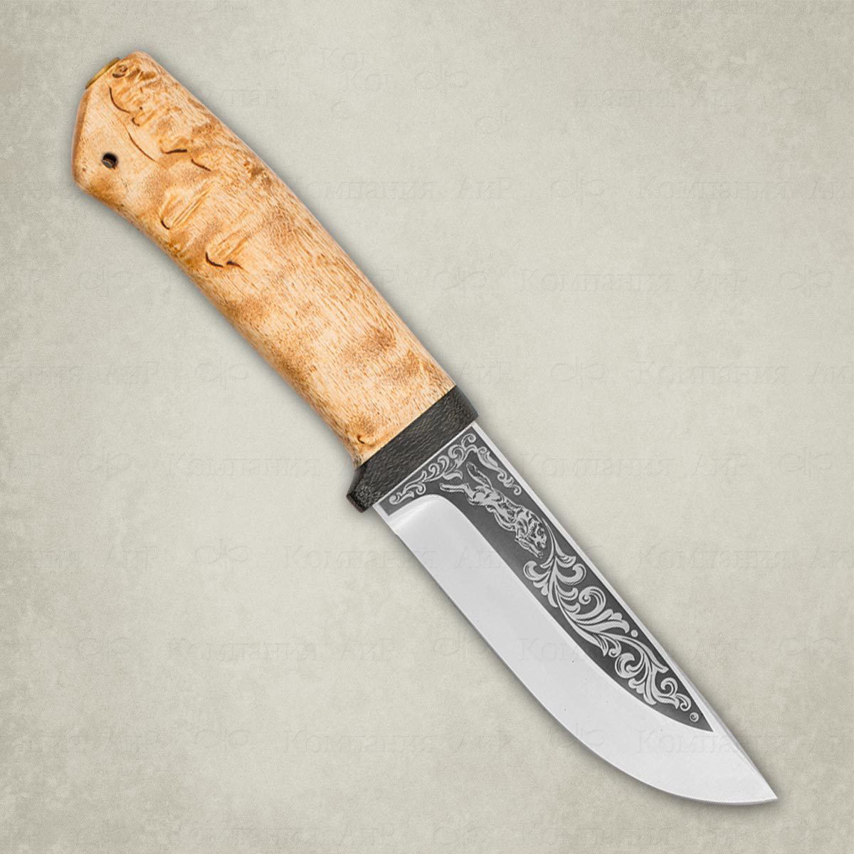 Нож Клычок-2, карельская береза, 95х18